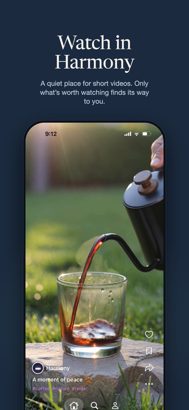 Harmony - Watch in Harmony, a quiet place for short videos